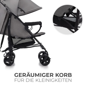 Carucior sport Kinderkraft TIK, 6.5kg, roti pivotante, gri - Img 7