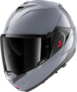Casca moto SHARK OXO Dark Shadow Gun Silver S05, S, cu viziera anti-zgarieturi - Img 2