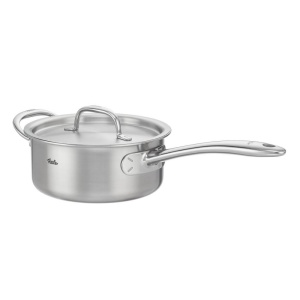 Caserola cu maner Fissler M5 Pro-Ply 16 cm, inox 1810, capac metalic