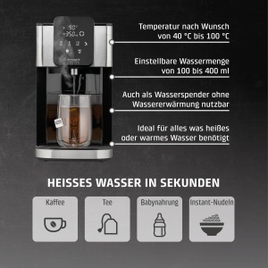 CASO HW 1660 Turbo Heisswasserspender 2600W Rezervor 4L Temperatura Reglabila - Img 3