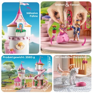 Castel Printesa PLAYMOBIL 71845 cu cuplu regal si pisica persana - Img 4