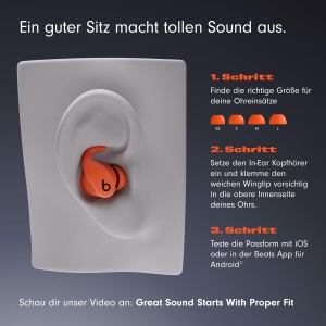 Casti audio Beats Powerbeats Fit, wireless, IPX4, 30 ore autonomie, gri - Img 3
