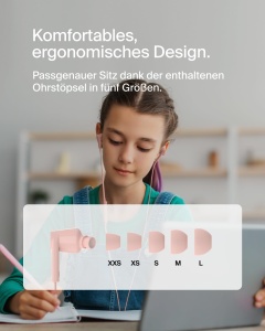Casti audio Belkin SoundForm cu microfon, USB-C, impermeabile, roz - Img 7