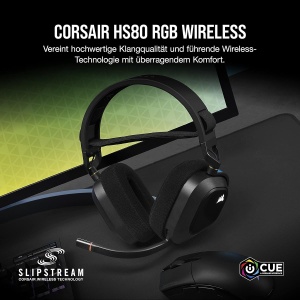 Casti audio Corsair HS80 RGB Wireless, Dolby Atmos, Negru - Img 3