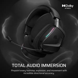 Casti audio Corsair Void v2 MAX Wireless 50mm, Dolby Atmos, Carbon - Img 4