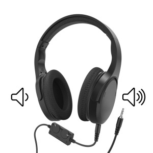 Casti audio Hama cu cablu, 6m, control volum separat pentru fiecare ureche - Img 3