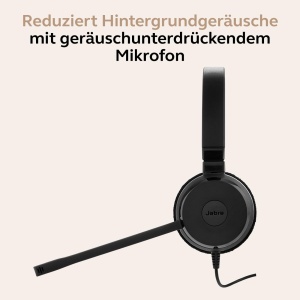 Casti audio Jabra Evolve 20 SE, cu USB-CA, cu microfon si anulare zgomot, negru - Img 7