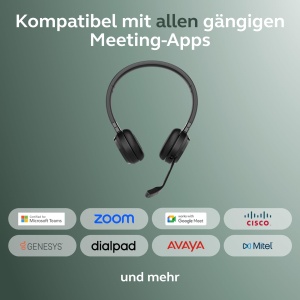 Casti audio Jabra Evolve 65 TE, wireless, cu microfon, negru, autonomie 16 ore - Img 9
