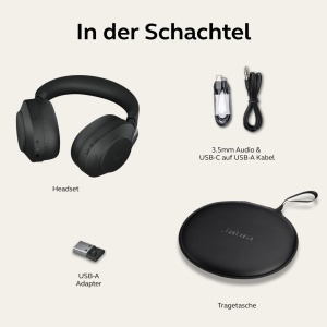 Casti audio Jabra Evolve2 85, wireless, cu microfon, autonomie 37 ore, negru - Img 7