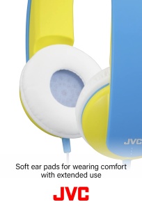 Casti audio JVC HA-KD5-R-E pentru copii, volum limitat 85dB, rosugalben - Img 5