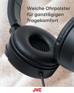 Casti audio JVC HA-S33UC-B USB-C, 30mm, negru, cu microfon si control volum - Img 3