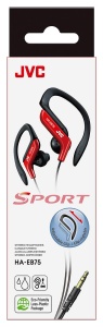 Casti audio JVC HAEB75R Sport, cu clip ajustabil, rosu, rezistente la stropi - Img 5