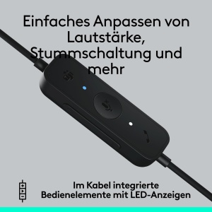 Casti audio Logitech H570e cu microfon, USB, compatibile PC si Mac - Img 4