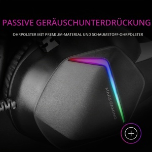 Casti audio Mars Gaming MH122, FRGB, over ear, ultrausoare, negru - Img 5
