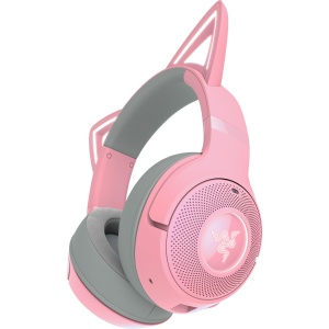 Casti audio Razer Kraken Kitty V2 BT, Bluetooth 5.2, RGB, 40 ore autonomie, Quartz