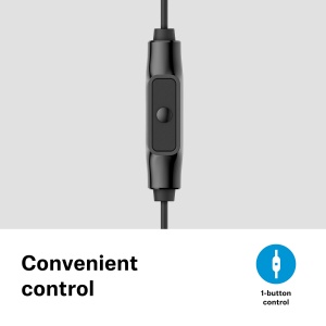 Casti audio Sennheiser CX 80S cu control in-line, design elegant, negru - Img 3