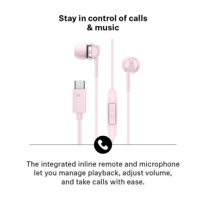 Casti audio Sennheiser CX 80U, USB-C, cu microfon, culoare Sakura - Img 3