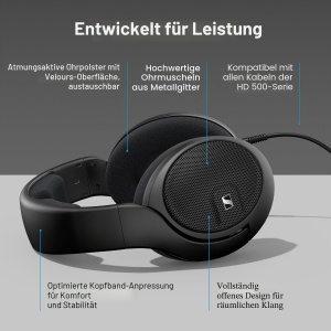 Casti audio Sennheiser HD 560S, Over Ear, Negru - Img 9