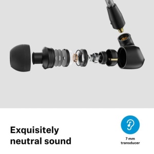 Casti audio Sennheiser IE 200 cu cablu, Hi-Fi, sunet clar, argintii - Img 3
