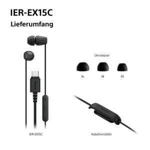 Casti audio Sony IER-EX15C, USB-C, negru, sunet clar si puternic - Img 9