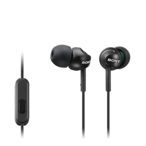 Casti audio Sony MDR-EX110APB, in-ear, negru, cu microfon
