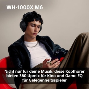 Casti audio Sony WH-1000XM6, Noise Cancelling, 30 ore autonomie, Midnight Blue - Img 9