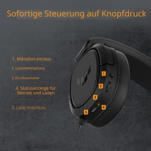 Casti audio wireless ASUS TUF H1, 7.1 surround sound, 25 metri raza - Img 6