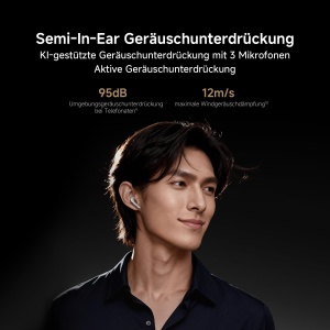 Casti audio Xiaomi Buds 6, True Wireless, Negru, 35h autonomie - Img 5