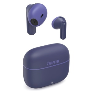 Casti Bluetooth Hama "Freedom Light II" (casti intraauriculare True Wireless cu microfon, casti cu statie de incarcare, durata de functionare 20 h, casti wireless cu recunoastere vocala si control tactil) albastru
