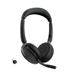 Casti Bluetooth Jabra Evolve2 65 Flex Negru cu ANC si tehnologie ClearVoice