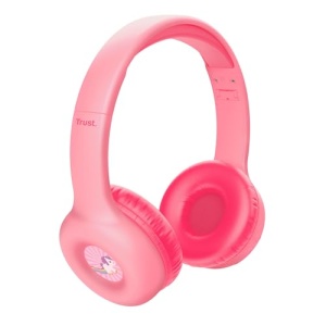 Casti Bluetooth Trust Nouna pentru copii cu limitator de volum (85dB) pentru copii de la 4 ani, Casti pliabile pe ureche cu microfon, 15 ore de redare, Casti pentru copii fara fir, roz - Img 11