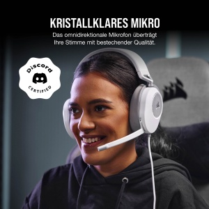 Casti Gaming Corsair HS65 Surround Alb Dolby Audio 71 Multi-Platforma - Img 3