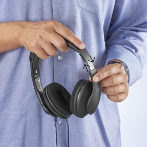 Casti Hama HS-USB300 V2 Over-Ear cu Microfon Negru USB-A 2m Cablu - Img 5