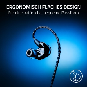 Casti in-ear Razer Moray Design Ergonomic Sunet Hi-Fi Negru - Img 4
