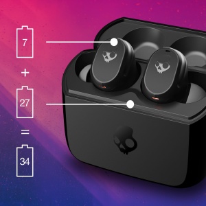 Casti intraauriculare fara fir Skullcandy Mod durata de viata a bateriei de 34 de ore micro compatibile cu dispozitive iPhone Android si Bluetooth - N - Img 4