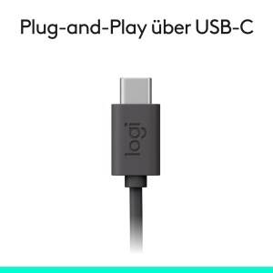 Casti Logitech H390 cu microfon USB sunet stereo negru - Img 5