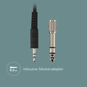 Casti stereo cu fir Panasonic RP-HT090, usoare pentru confort superior, cablu de 5 m pentru utilizare TV, difuzoare de 30 mm, gri - Img 3