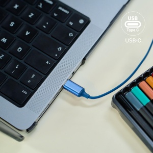 Casti USB-C Panasonic RP-TCM225DEA, casti intraauriculare, casti cu fir cu microfon si control incorporate, bas puternic, potrivire reglabila, cablu de 1,2 m, albastru - Img 4