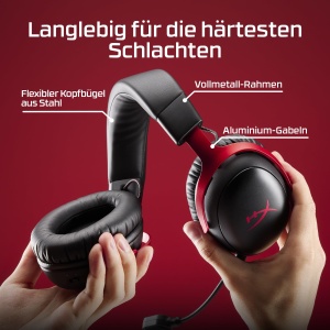 Casti Wireless Gaming HyperX Cloud III S, Multiplatforma, 2.4GHz, Bluetooth, Durata de viata a bateriei de pana la 120 de ore, 2.4GHz, Driver de inclinare de 53 mm, Microfon detasabil de 10 mm - Negru - Img 11