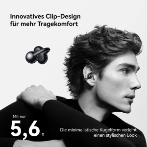 Casti wireless HUAWEI FreeClip Open-Ear Noise Cancelling autonomie extinsa Negru - Img 3