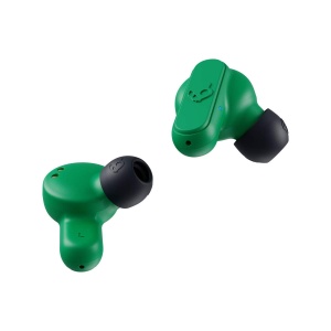 Casti wireless intraauriculare Skullcandy Dime, durata de viata a bateriei de 12 ore, micro, compatibile cu dispozitive iPhone, Android si Bluetooth - albastru inchis/verde - Img 3