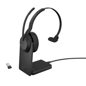 Casti wireless Jabra Evolve2 55 Mono cu ANC si microfon Negru