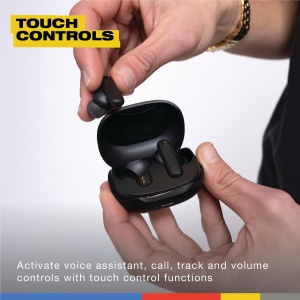 Casti wireless Skullcandy Smokin Buds autonomie 20 ore materiale sustenabile compatibile Bluetooth Negru - Img 7