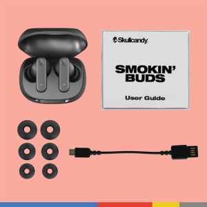 Casti wireless Skullcandy Smokin Buds autonomie 20 ore materiale sustenabile microfon portocaliu - Img 9