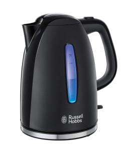 Ceainic electric Russell Hobbs [1.7l, 2400W, iluminare LED albastra] Textures+ (functie de gatit sub presiune, filtru de calcar detasabil, indicator iluminat al nivelului apei, autom. Ceainic 22591-70