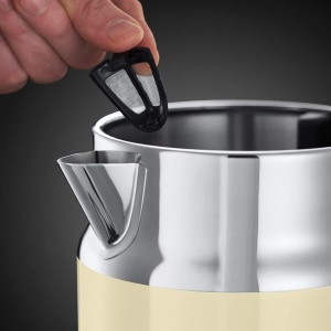 Ceainic Russell Hobbs [1.7l, 2400W] Retro Cream & Polished Stainless Steel (functie de gatit sub presiune, indicator de temperatura a apei in design retro, indicator extern al nivelului apei) Ceainic vintage 21672-70 - Img 3