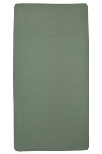 Cearsaf Meyco Baby Uni pentru patut (cearsaf de pat cu jerse moale, fabricat din 100% bumbac, potrivire perfecta datorita elasticului de jur imprejur, respirabil, dimensiuni: 60 x 120cm), verde padure - Img 2