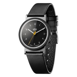 Ceas analogic unisex Braun AW10, 33mm, curea din piele, cadran negru