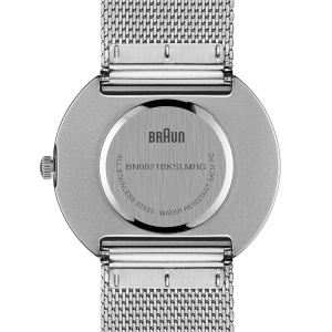 Ceas barbatesc Braun BN0021BKSLMHG, 38mm, curea din otel milanez, cadran negru - Img 6
