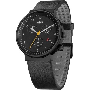 Ceas barbatesc Braun BN0035BBKBKG, cronograf cu datumsanzeige, cadran negru, bratara din piele - Img 3